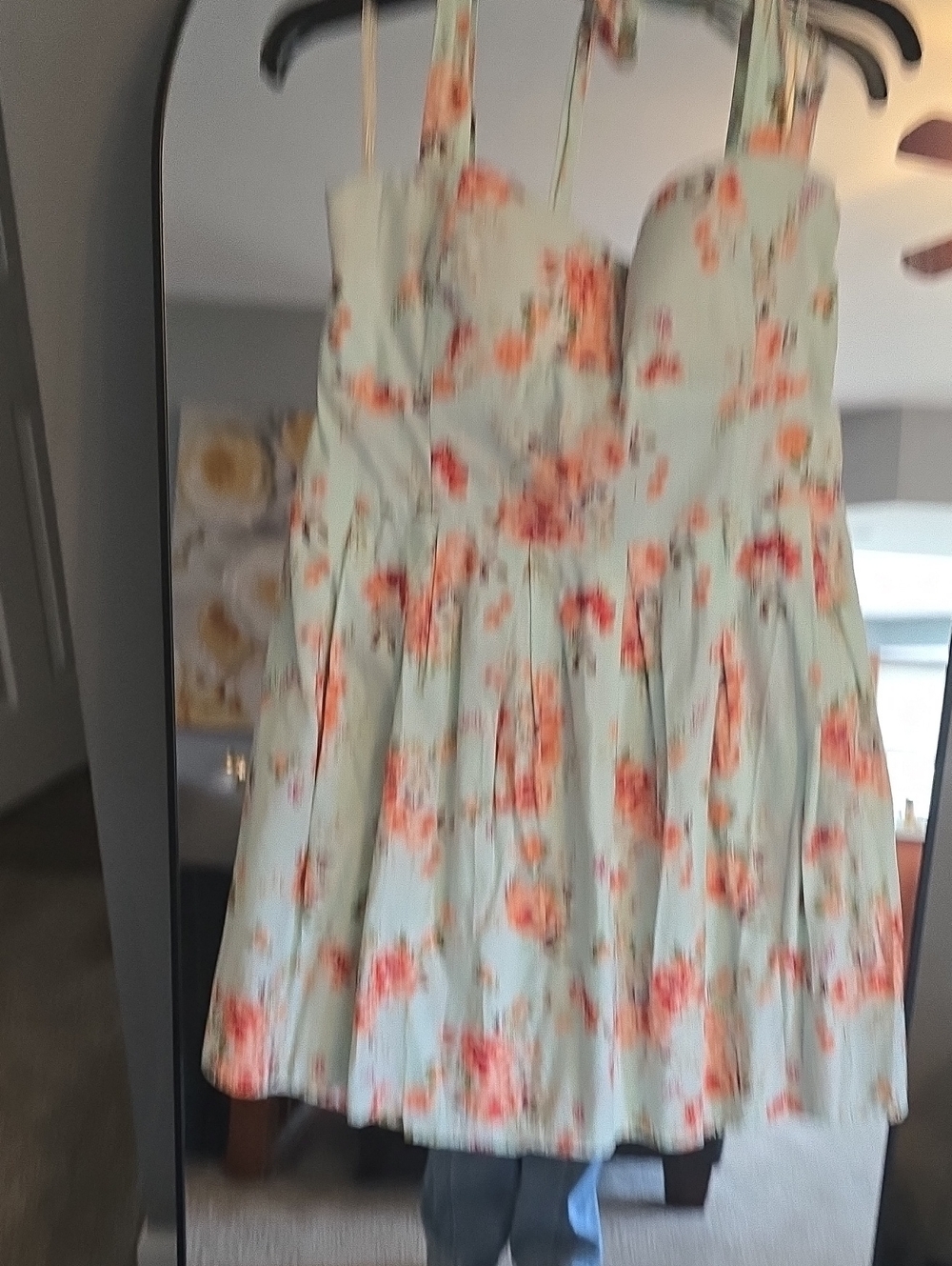Short Floral Mint & Coral Sundress